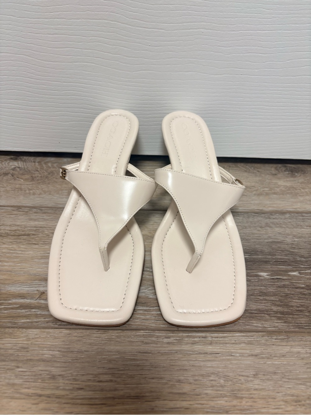 Coach Heritage C Plaque Thong Heels